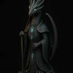 Dragon Bishop Chess Piece - Epic Fantasy 3D Model