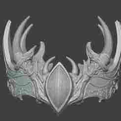 Dragon Horn Crown Fantasy 3D Model for Cosplay, Props,
