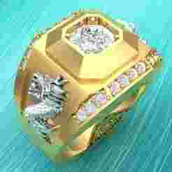 Dragon ring - Diamond ring - Mens rings - N1034