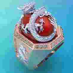 Dragon Ring - Mens Ring - N812335