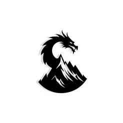 dragon winding around a tall mountain peak 3 - 2D/3D Wall Art STL+SVG For CNC Router, Plasma, Waterjet, Laser & 3D Printer