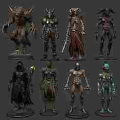 Dreadforge Miniatures 3D Printable DnD Model 8 in 1