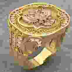 Eagle ring - Patterned  rings - Mens rings - N6250