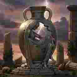Echo of the Vessel – Surreal Amphora Sculpture