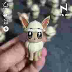 EEVEE SAFARI STL AND 3MF MULTICOLOR PRINT AND PLACE