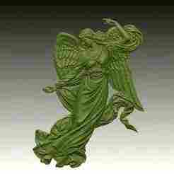 Elegant Angel Relief Sculpture