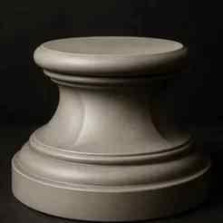 Elegant Curved Pedestal Base for Miniatures & Busts