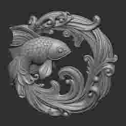 Elegant Fish Pendant & Desk Sculpture - 3D Printable Art
