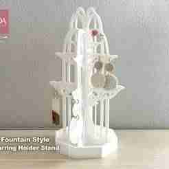 Elegant Fountain Earring Holder Stand