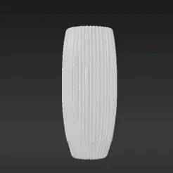 Elegant Tall Ribbed Vase for Contemporary Interiors