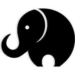 elephant shaped like a teardrop 2 - 2D/3D Wall Art STL+SVG For CNC Router, Plasma, Waterjet, Laser & 3D Printer