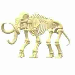 Elephant Skeleton STL – Prehistoric Animal Fossil 3D Model | Realistic Bone Replica