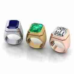 emerald signet jewelry ring