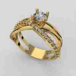 Engagement infiny ring STONE 05ct -printing file