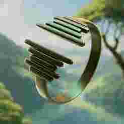 Equalizer Wave Ring - Modern Sound-Inspired 3D Print 51