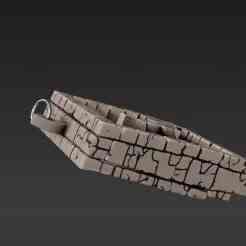 Etched Stone Pathway Keychain - Dungeon Crawler Collectible - Unique Tabletop Gaming Accessory