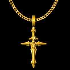 Evil Cross Pendant charm