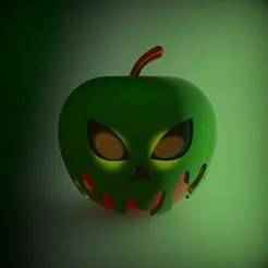 Evil Halloween Apple