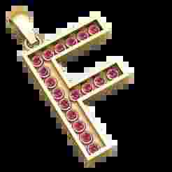 F ALPHABET  PENDANT  3d printable model