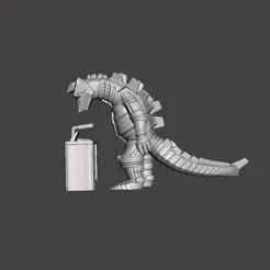 FAN ART MECHA GODZILLA APOLOGY POSE FUNNY
