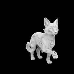 Fantasy Cat with Crystal Eyes 3D Printable Model