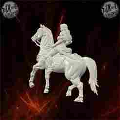 Female Knight on Armored Horse – SoliDRawinGs SG1009
