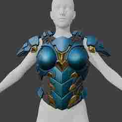 Female Pharah Chest Armor and Pauldrons