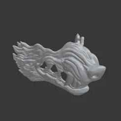 Fierce Wolf Half Mask