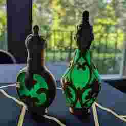 Filigree Potion Bottles with Twist Cap