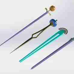 Final Fantasy X - Lulu hair skewers