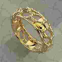 Fine Jewelry, Modern Textured Ring 56