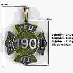 Fire Department Badge Pendant