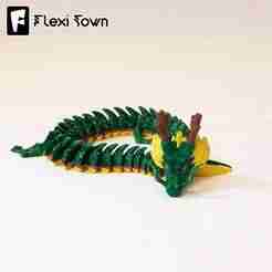 Flexi Shenron, Dragon, Articulated fidget figure, 3mf included