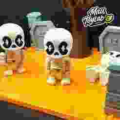 Flexi Skeleton - Adorable Spooky Articulated Print-in-Place 3D Model | Halloween Collectible