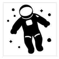 Floating Astronaut Decoration - 2D Art