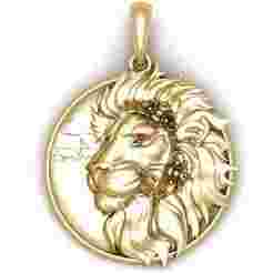 floral lion pendant  3D printable model