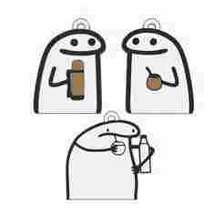 Flork key rings with mate and thermos flask