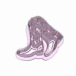 Flower Cowgirl Boots Clay Cutter - 30 and 35mm