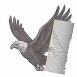 Flying Eagle | Debossed Roller for Clay | Wildlife 3D Print Design