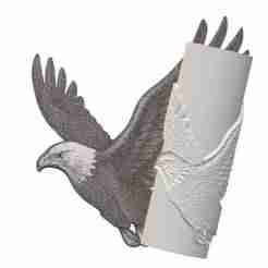 Flying Eagle | Embossed Roller for Clay | Wildlife 3D Print Design