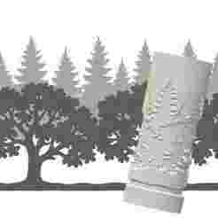 Forest Tree Line | Debossed Pattern Roller for Clay | Woodland Landscape 3D Print Design