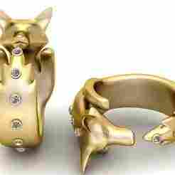 Fox Face Ring 3D Printable Model