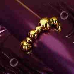 Free Bubbly Gold Ring Unisex Women Men Band ring STL OBJ