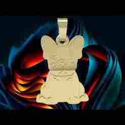 French Bulldog Pendant - STL File for Jewelry 3D Printing
