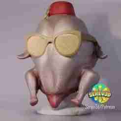 Friends Thanksgiving Turkey - Funny TV Prop Helmet - No Supports 3D Print STL/3MF