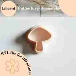 Funky Mushroom polymer clay cutter