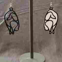 funny turkey earrings