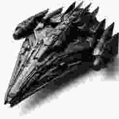 Futuristic Spaceship Showpiece 3D Print – Decorative Desk Model