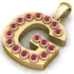 G ALPHABETS GLD PENDANT 3d printable model