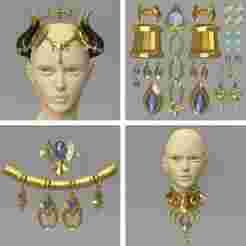 Genshin Impact Nilou 3D model MEGA Set. Video game, props, cosplay